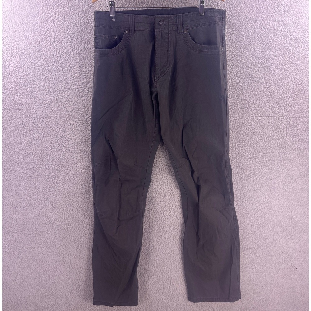 Kuhl Free Ryde Mens Pants 35x34 Charcoal Gray Hiking Outdoor Utility Trousers